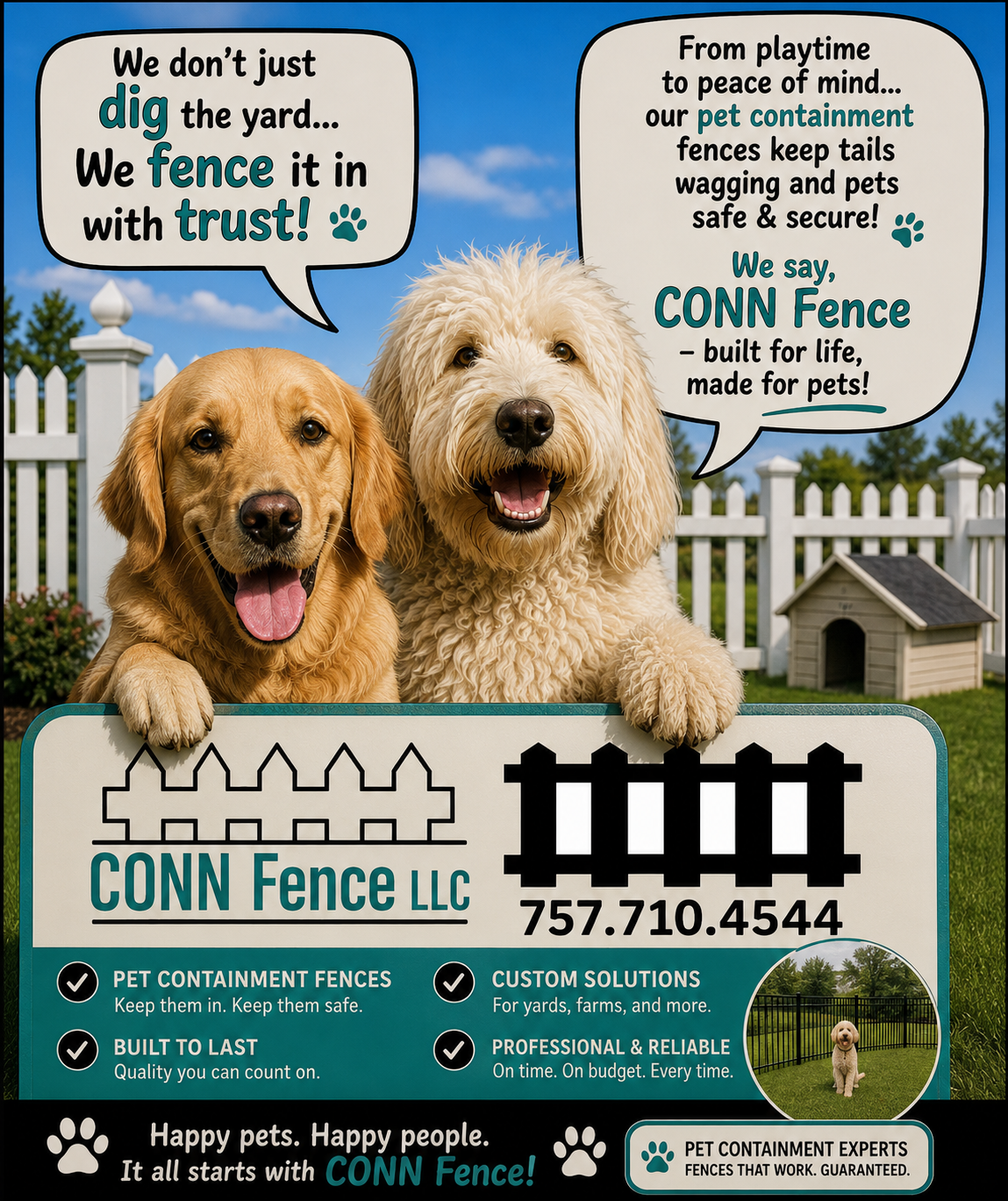 Conn Fence Spokes dogs